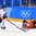 GANGNEUNG, SOUTH KOREA - FEBRUARY 18: Korea's Selin Kim #8 and Switzerland's Phoebe Staenz #88 battle for a loose puck during classification round action at the PyeongChang 2018 Olympic Winter Games. (Photo by Matt Zambonin/HHOF-IIHF Images)

